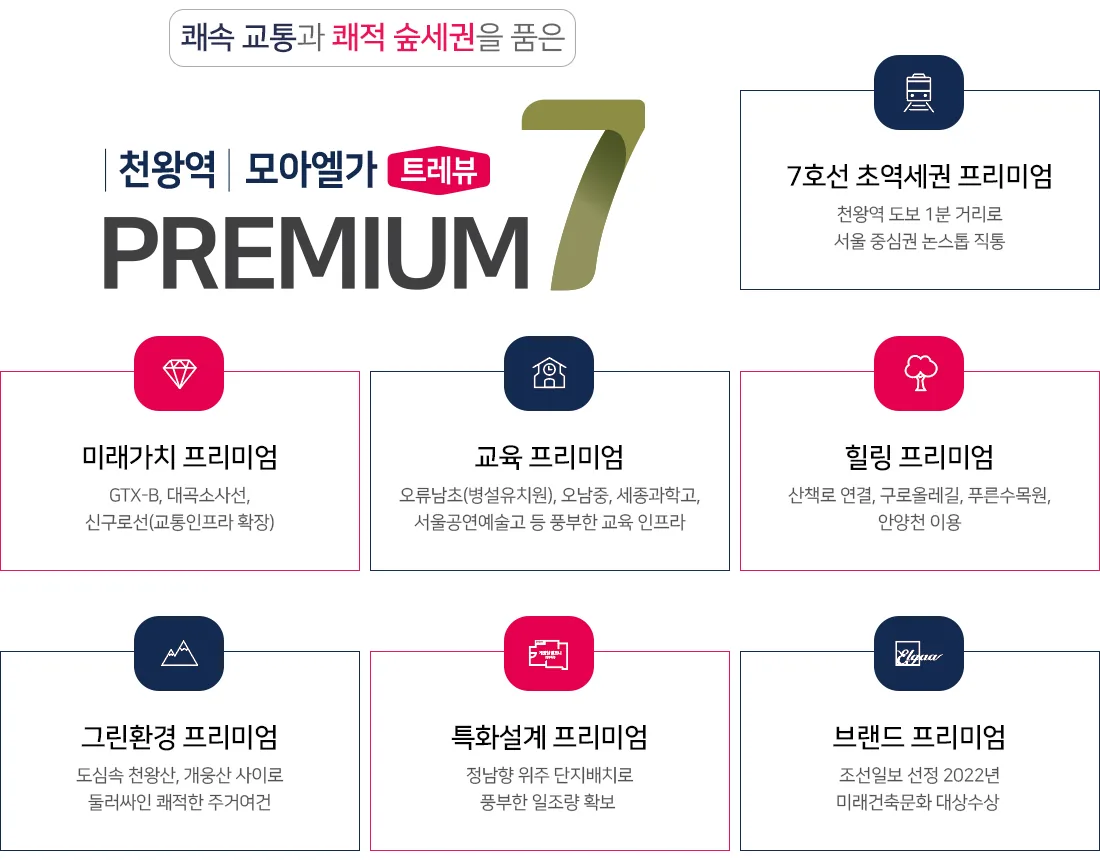 천왕역 모아엘가 트레뷰 프리미엄 - 7가지 프리미엄